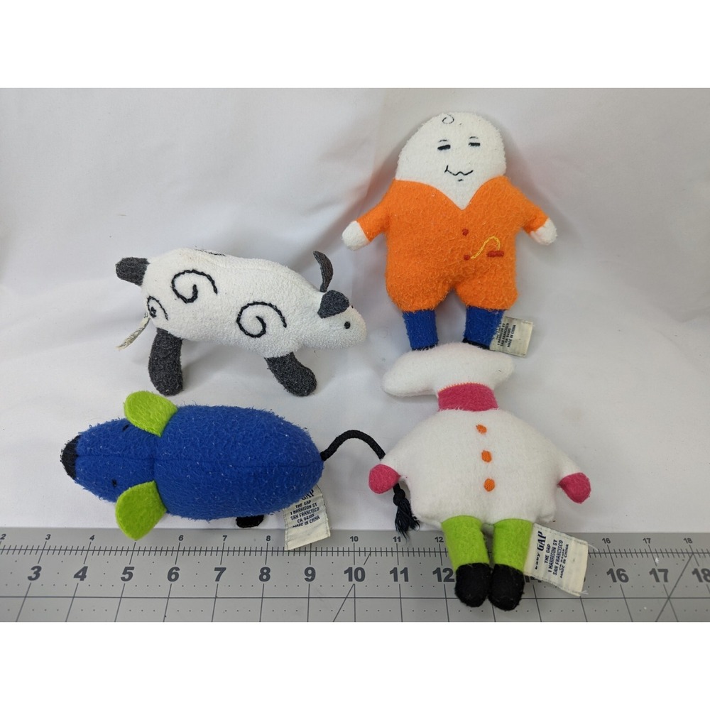 The Gap Rattle Plush‎ Lot Mouse Goat Man Stuffed Animal Toy